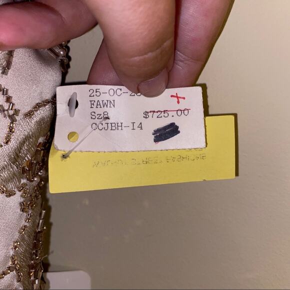 NWT VNTG BLACK TIE OLEG CASSINI formal dress sz8 - Picture 6 of 8